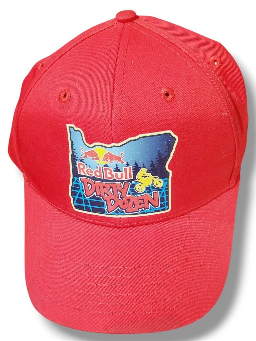 Red Bull Dirty Dozen Oregon BMX Athlete Yupoong 110 One Ten Red Snapback Hat